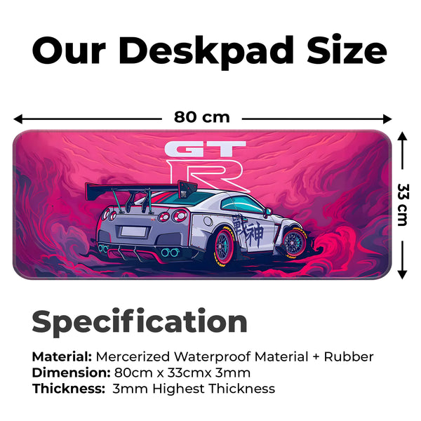 GT-R Skyline Racing Car Artwork Deskmat