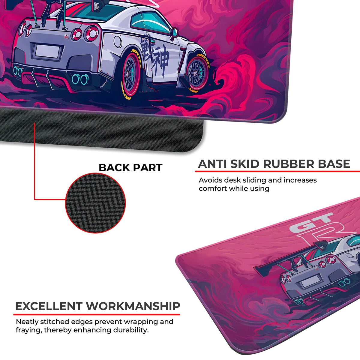 GT-R Skyline Racing Car Artwork Deskmat