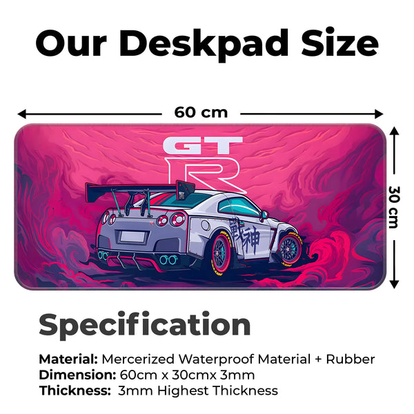 GT-R Skyline Racing Car Artwork Deskmat
