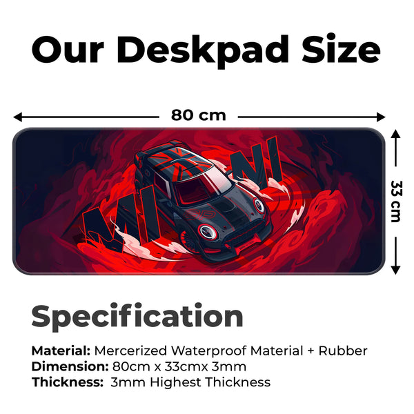 Mini Cooper GP Racing Car Artwork Deskmat
