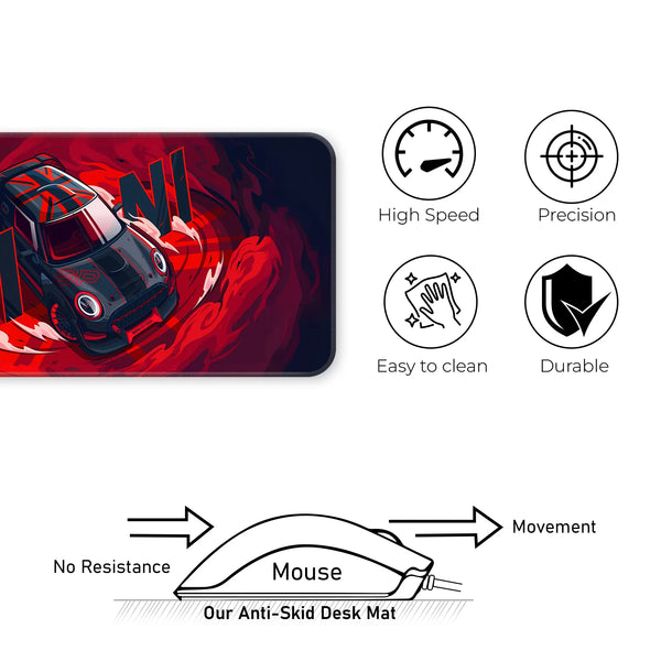 Mini Cooper GP Racing Car Artwork Deskmat