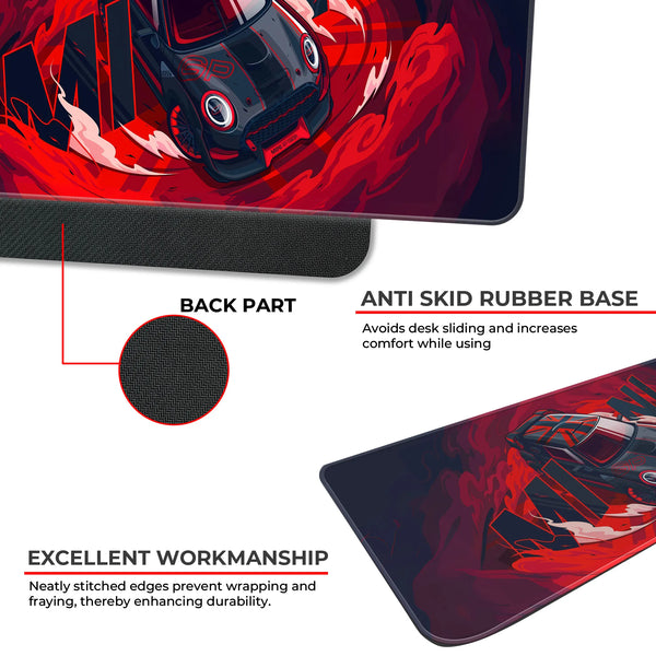 Mini Cooper GP Racing Car Artwork Deskmat
