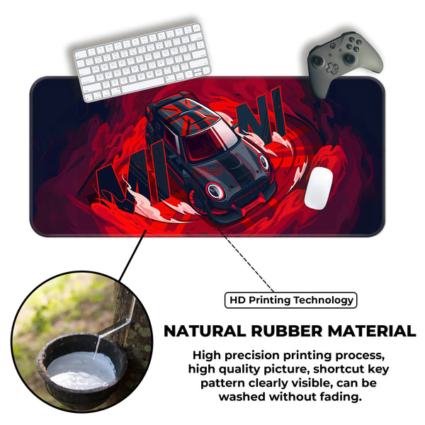 Mini Cooper GP Racing Car Artwork Deskmat