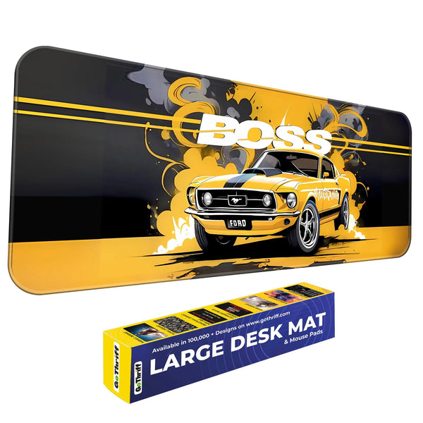Mustang Boss Classic Muscle Car Deskmat