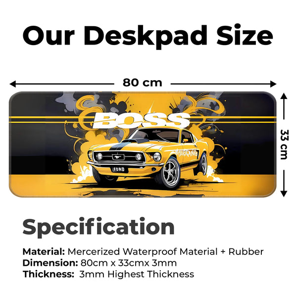 Mustang Boss Classic Muscle Car Deskmat