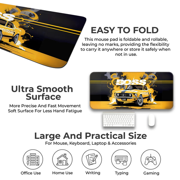 Mustang Boss Classic Muscle Car Deskmat
