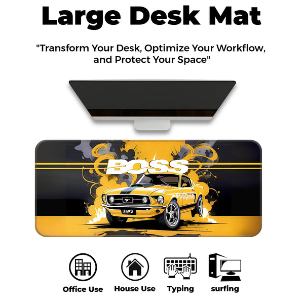Mustang Boss Classic Muscle Car Deskmat