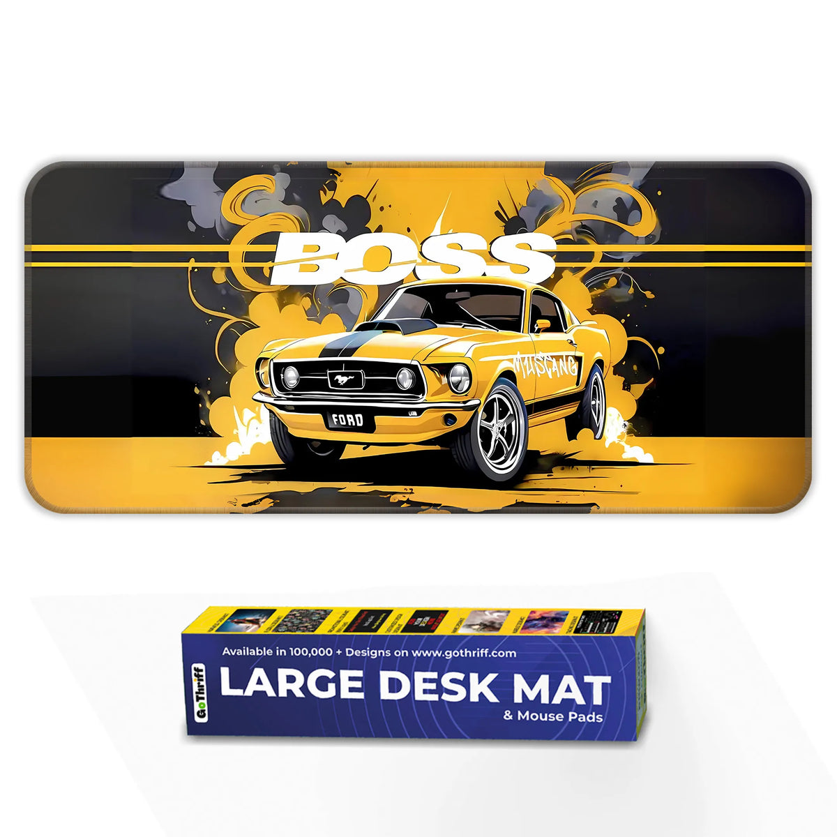 Mustang Boss Classic Muscle Car Deskmat