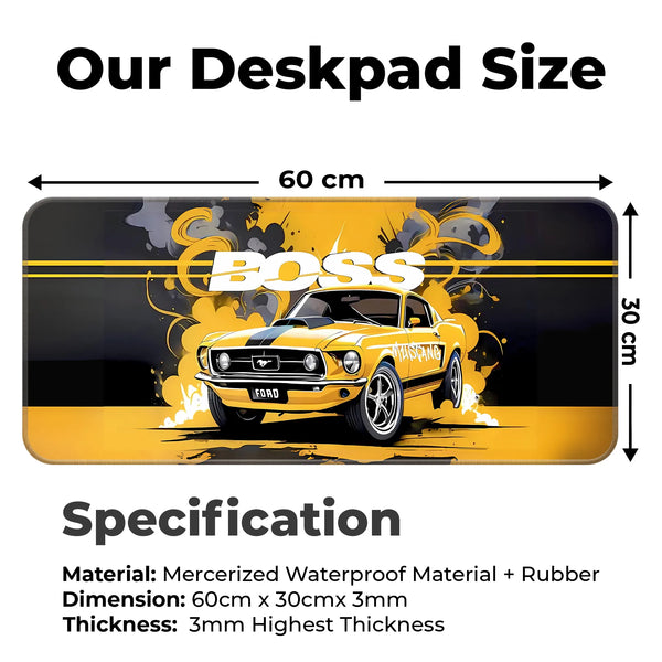 Mustang Boss Classic Muscle Car Deskmat