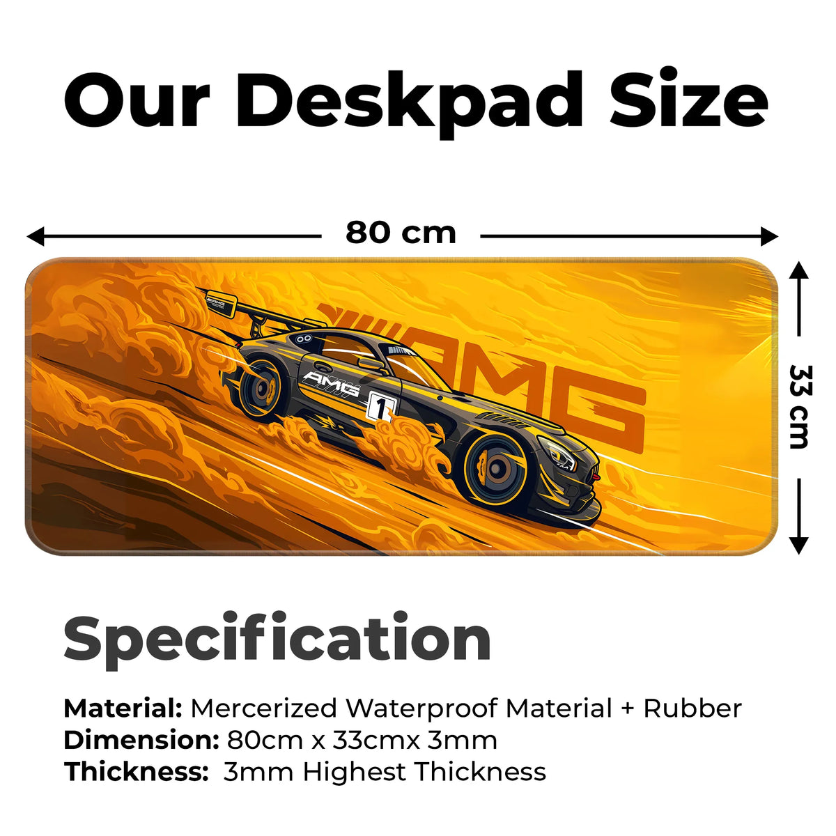 AMG GT3 Racing Car Artwork Deskmat