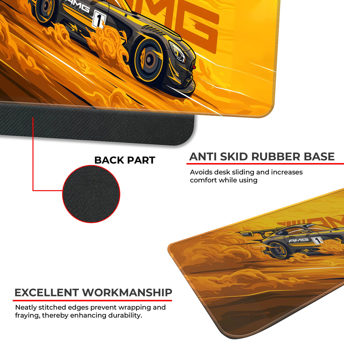 AMG GT3 Racing Car Artwork Deskmat