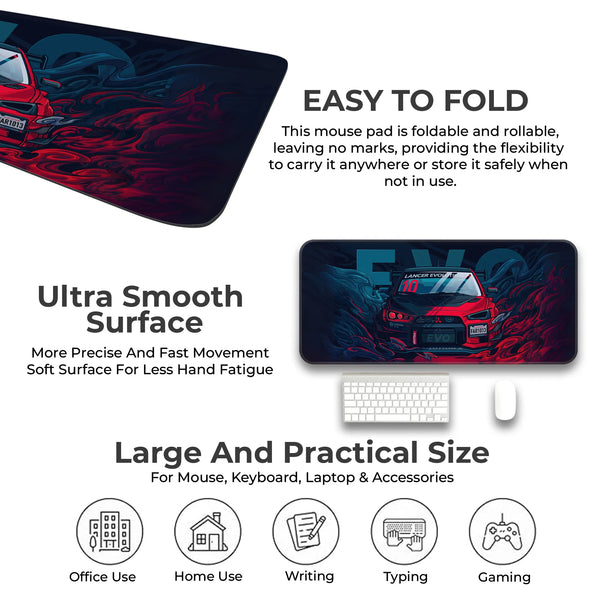 Lancer Evolution X Rally Car Deskmat