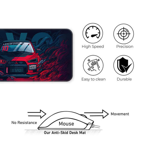 Lancer Evolution X Rally Car Deskmat