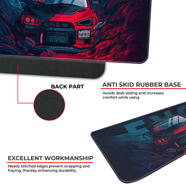 Lancer Evolution X Rally Car Deskmat