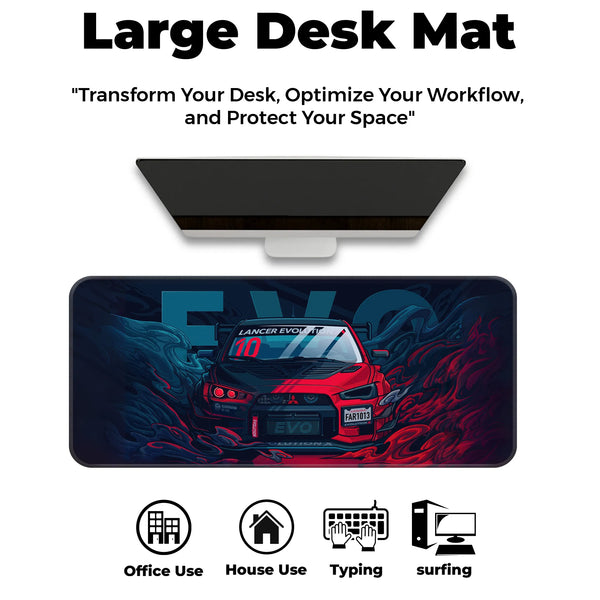 Lancer Evolution X Rally Car Deskmat