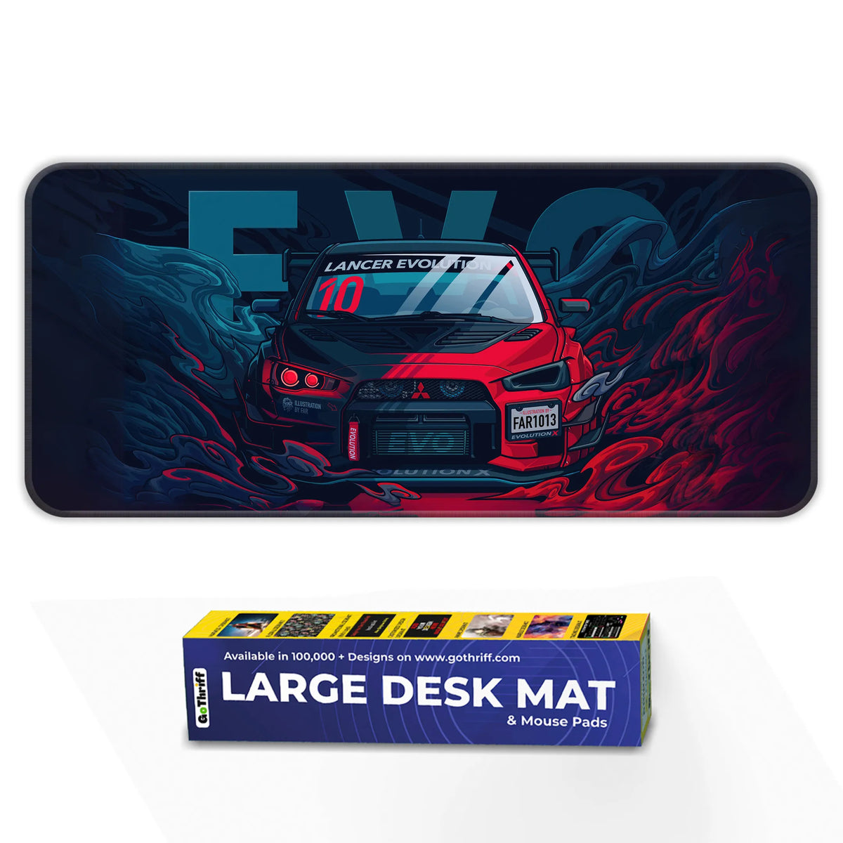 Lancer Evolution X Rally Car Deskmat