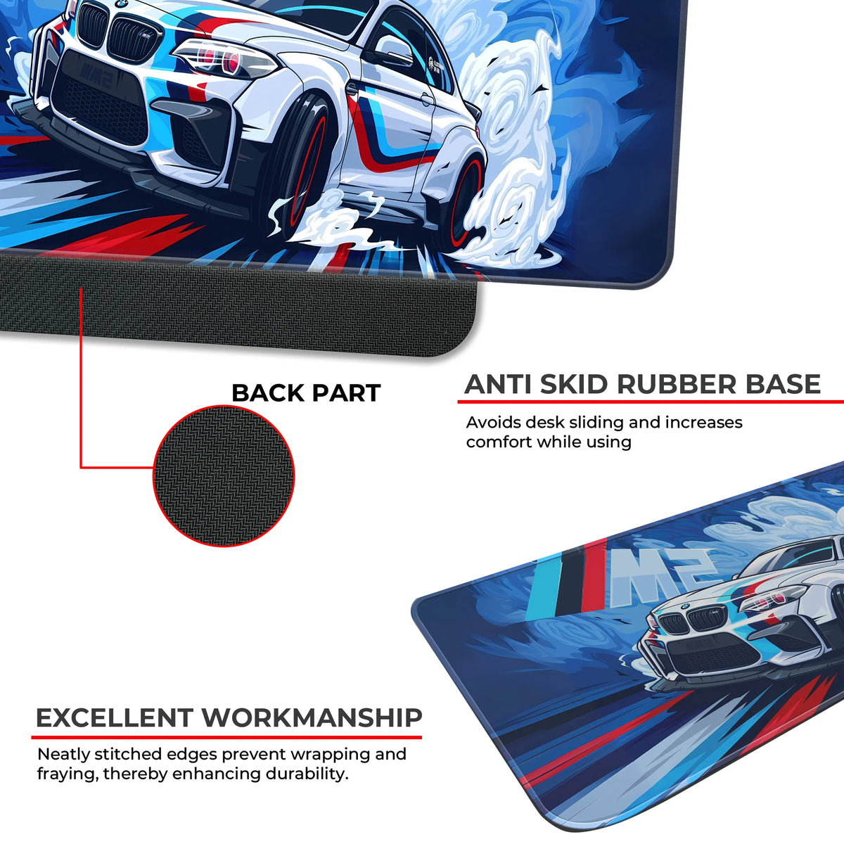 BMW M2 Performance Racing Car Deskmat