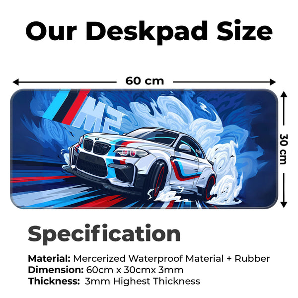 BMW M2 Performance Racing Car Deskmat