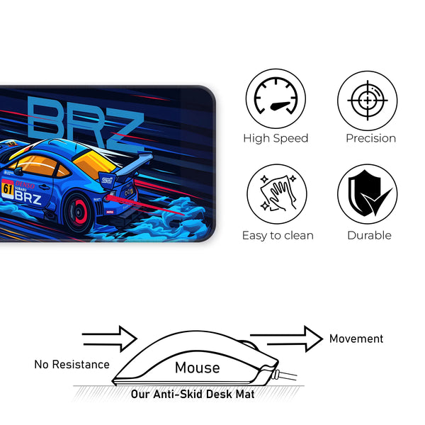 Subaru BRZ GT Racing Car Deskmat