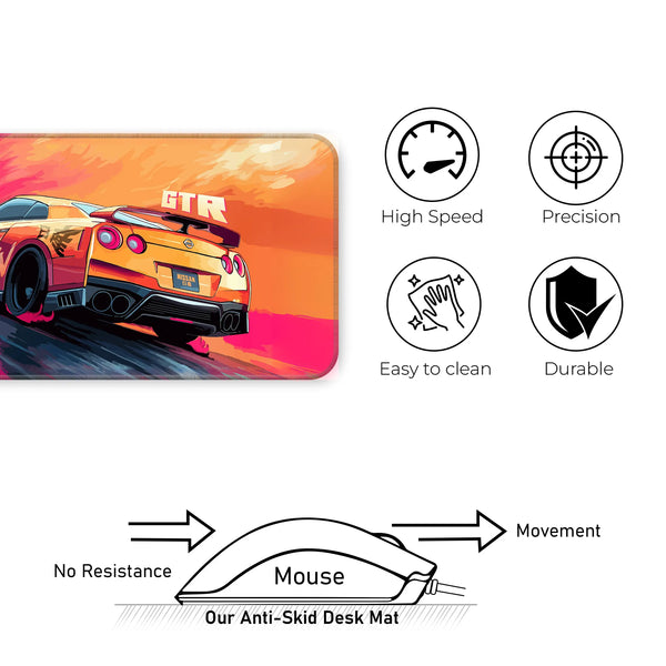 GT-R Sunset Drift JDM Car Deskmat