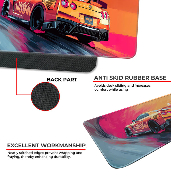 GT-R Sunset Drift JDM Car Deskmat