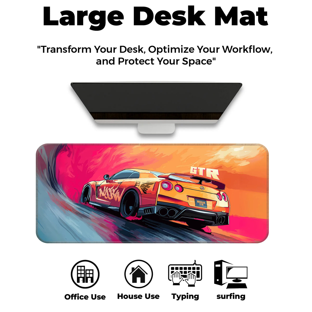GT-R Sunset Drift JDM Car Deskmat