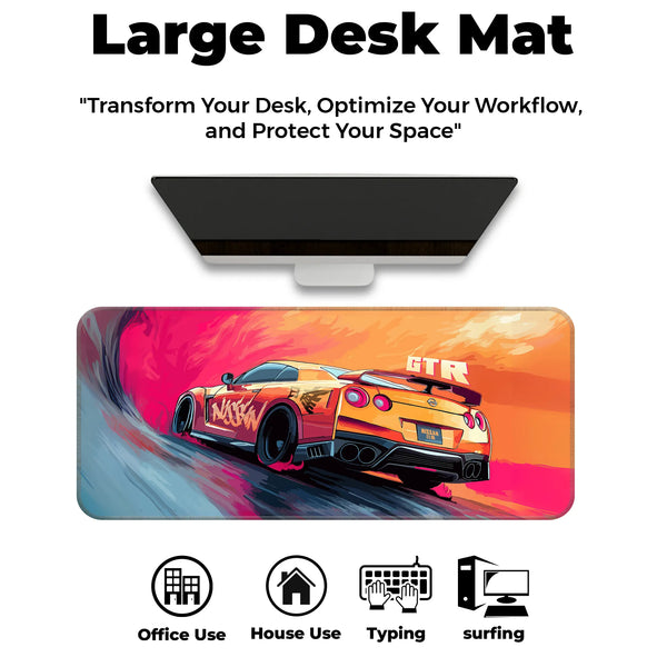 GT-R Sunset Drift JDM Car Deskmat