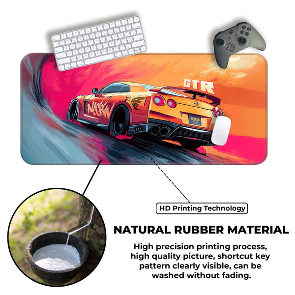 GT-R Sunset Drift JDM Car Deskmat