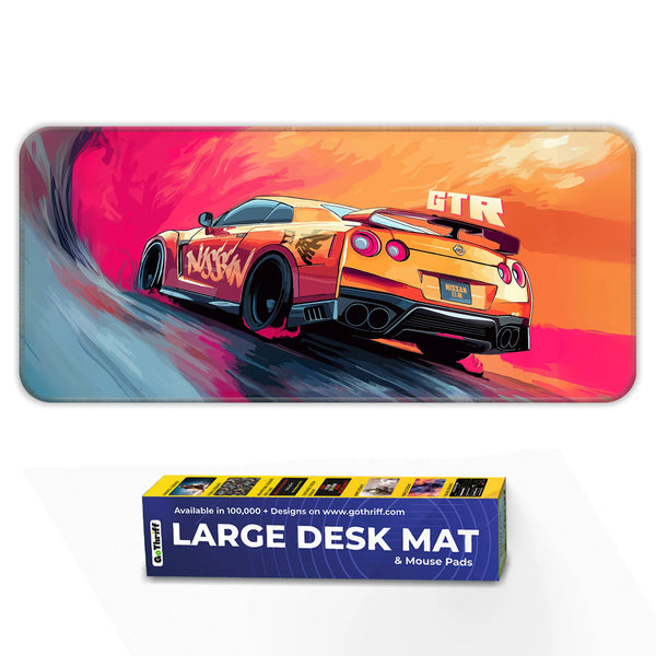 GT-R Sunset Drift JDM Car Deskmat