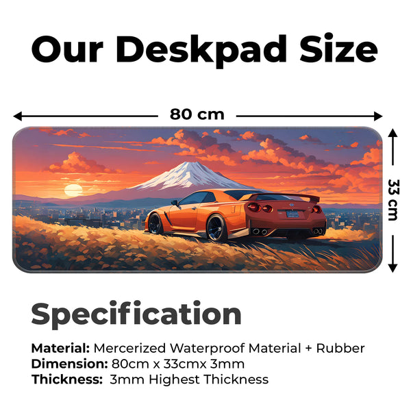 GT-R Fuji Mountain Sunset Car Deskmat