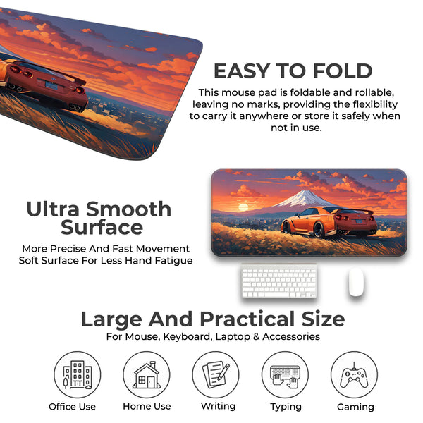 GT-R Fuji Mountain Sunset Car Deskmat