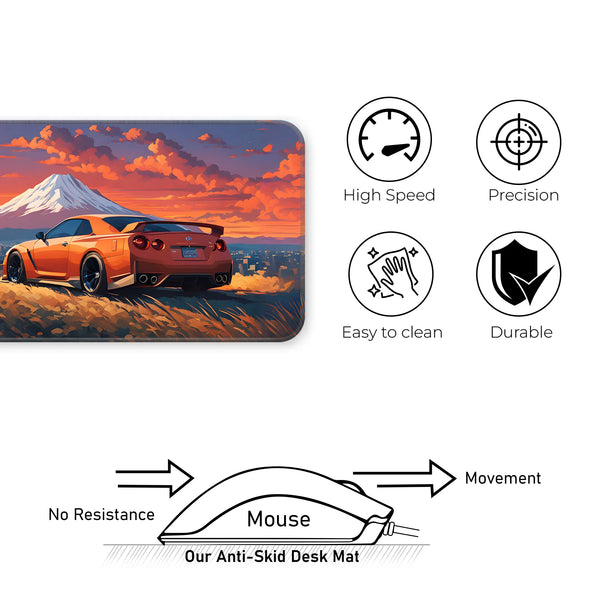 GT-R Fuji Mountain Sunset Car Deskmat