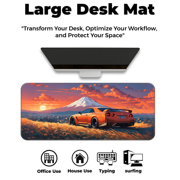 GT-R Fuji Mountain Sunset Car Deskmat
