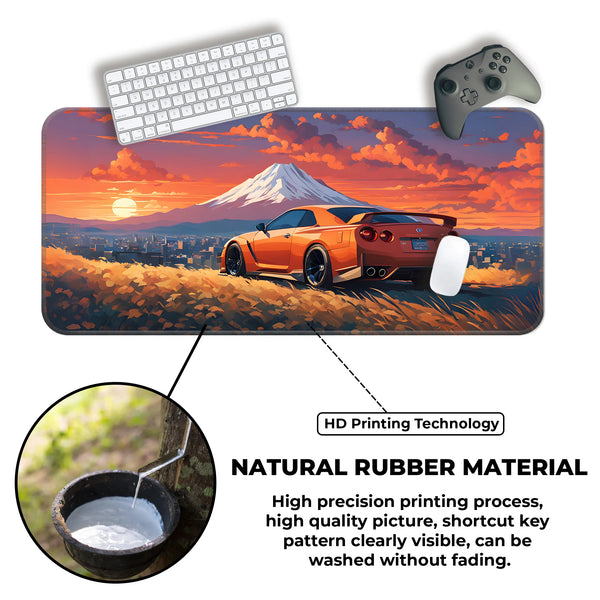 GT-R Fuji Mountain Sunset Car Deskmat