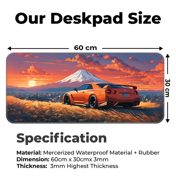 GT-R Fuji Mountain Sunset Car Deskmat