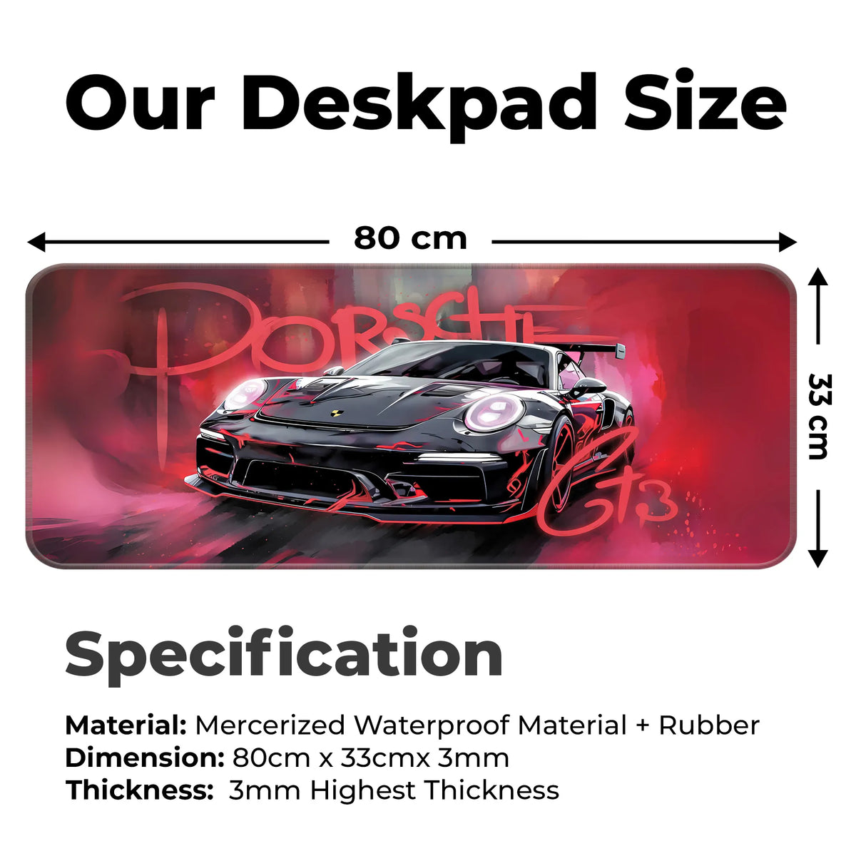 Porsche GT3 Racing Car Artwork Deskmat