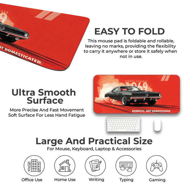 Dodge Charger 1969 Classic Muscle Car Deskmat
