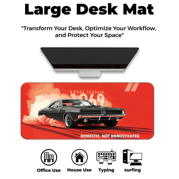 Dodge Charger 1969 Classic Muscle Car Deskmat