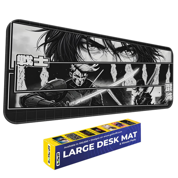 Samurai Warrior Manga Japanese Anime Gaming Deskmat