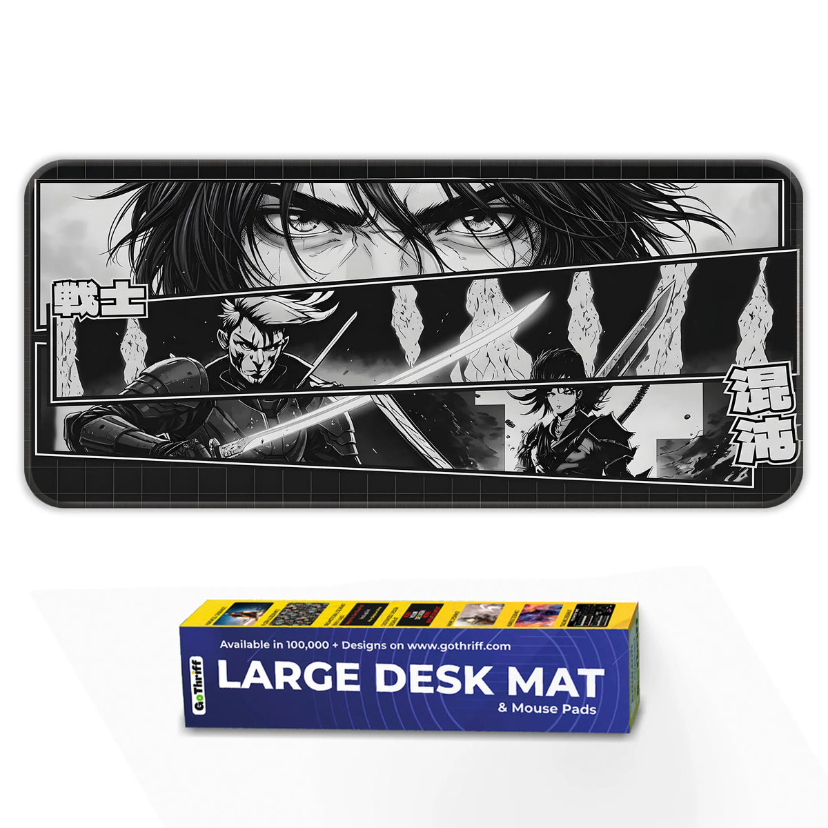 Samurai Warrior Manga Japanese Anime Gaming Deskmat