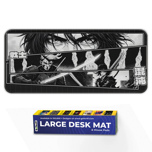 Samurai Warrior Manga Japanese Anime Gaming Deskmat