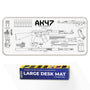 AK47 Blueprint Technical Schematic Gaming Deskmat