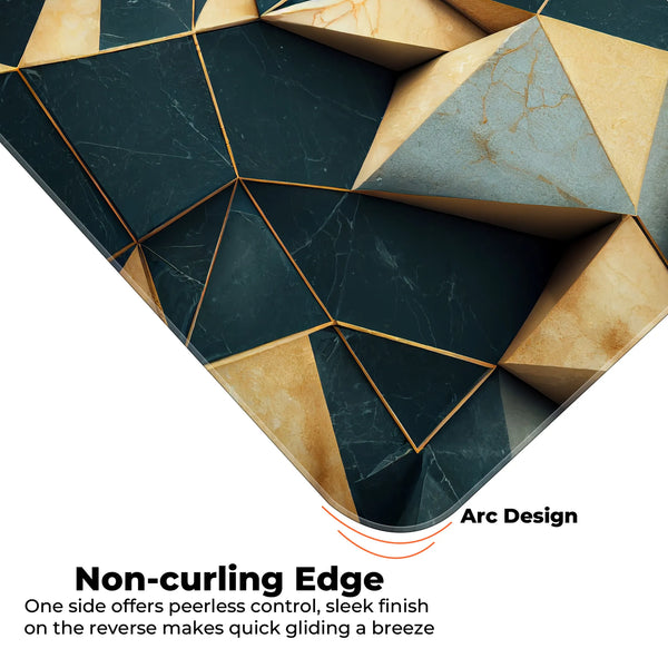 3D Marble Abstract Luxury Geometric Pattern Deskmat