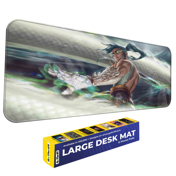 Fantasy Samurai Warrior Sword Art Battle Deskmat