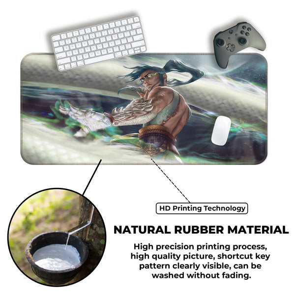 Fantasy Samurai Warrior Sword Art Battle Deskmat