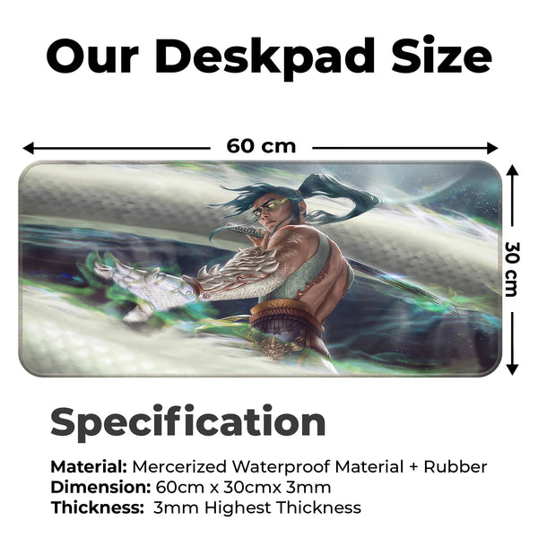 Fantasy Samurai Warrior Sword Art Battle Deskmat