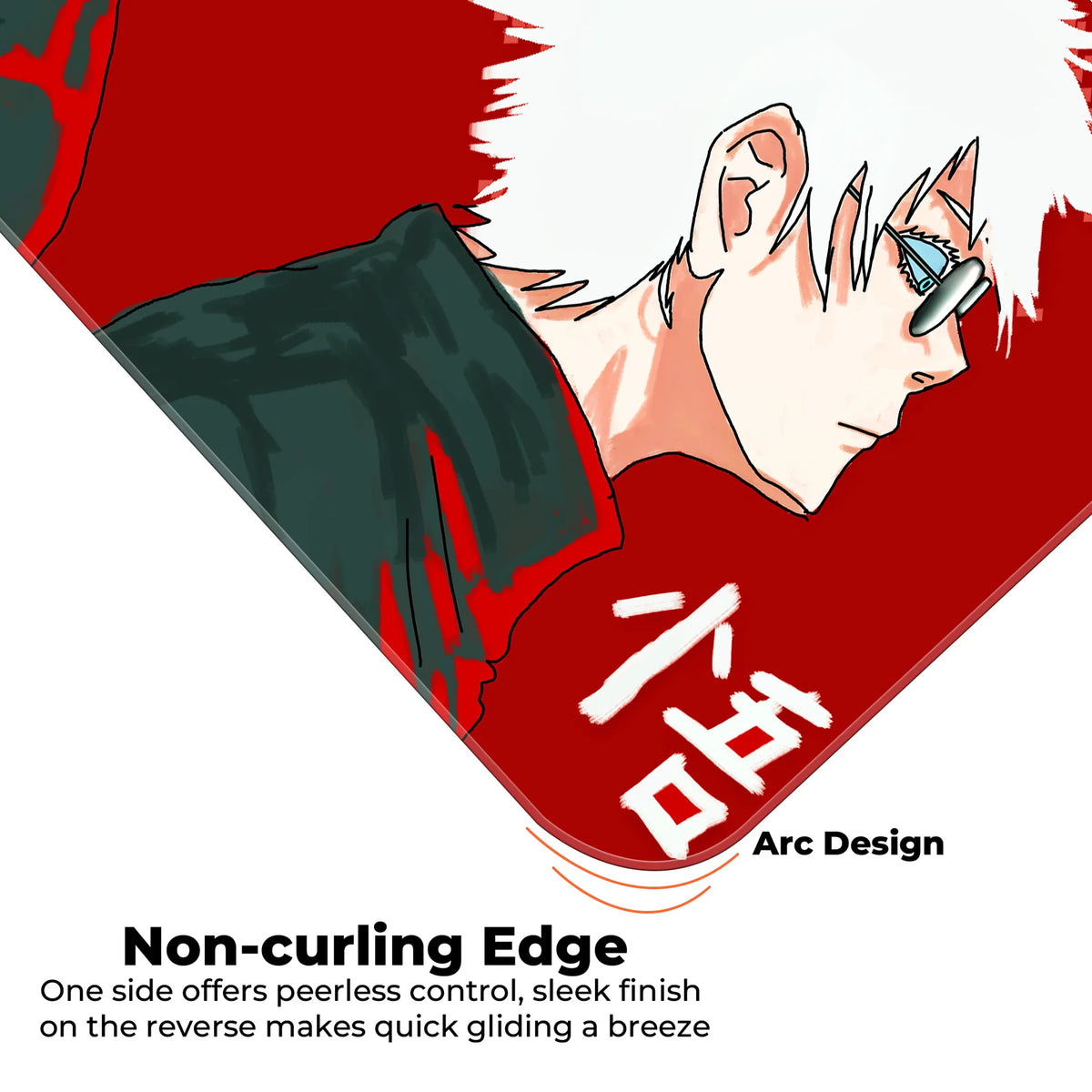 Anime Red Dual Portrait Japanese Art Deskmat