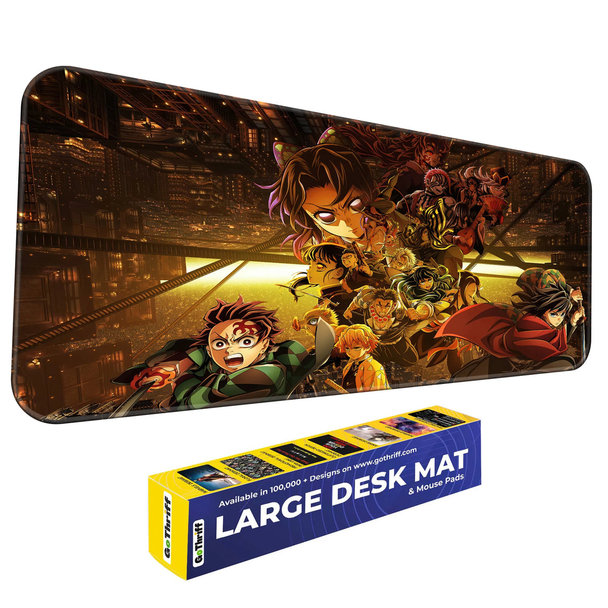 Demon Slayer Anime Battle Collage Art Deskmat