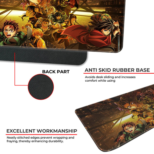 Demon Slayer Anime Battle Collage Art Deskmat