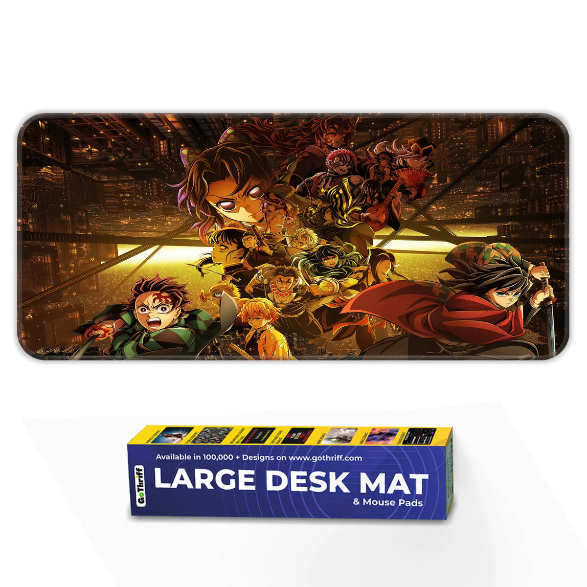 Demon Slayer Anime Battle Collage Art Deskmat